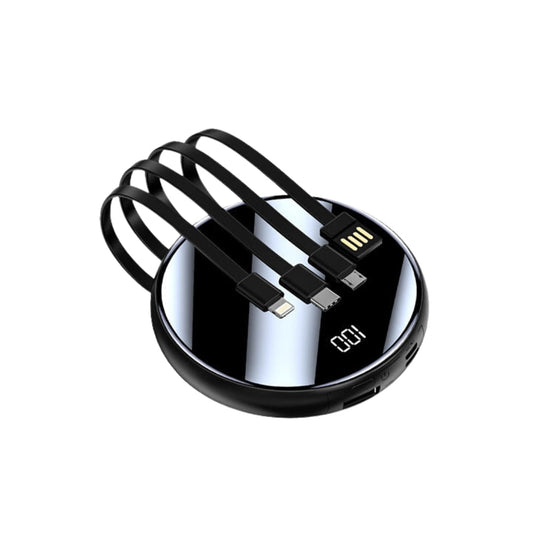 Powerbank 5000mAh compacto con puertos USB y USB-C para carga rápida