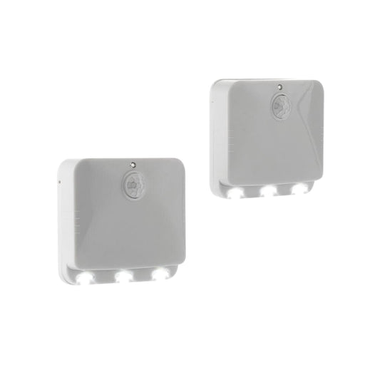 Set de 2 luces LED Lumtoo con sensor de movimiento instaladas en escalera interior