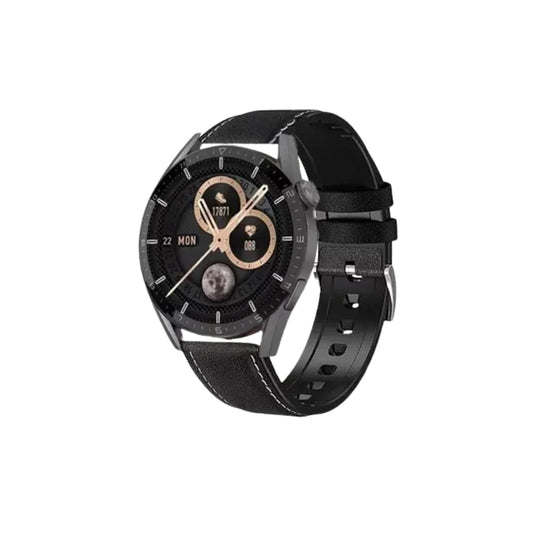 Smartwatch Pro con pantalla táctil HD y correa negra en primer plano