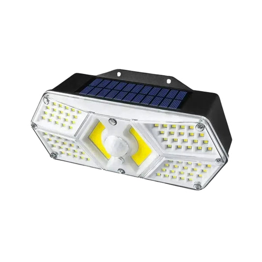 Aplique solar LED IP65 montado en pared con sensor de movimiento PIR y panel separado
