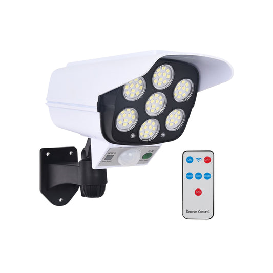 Lámpara solar exterior con sensor de movimiento y control remoto