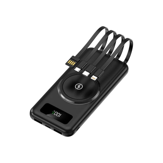 Power bank inalámbrico 12000 mAh cargando smartphone sin cables