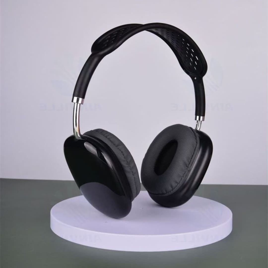 Auriculares negros con conexión Bluetooth estable y rápida