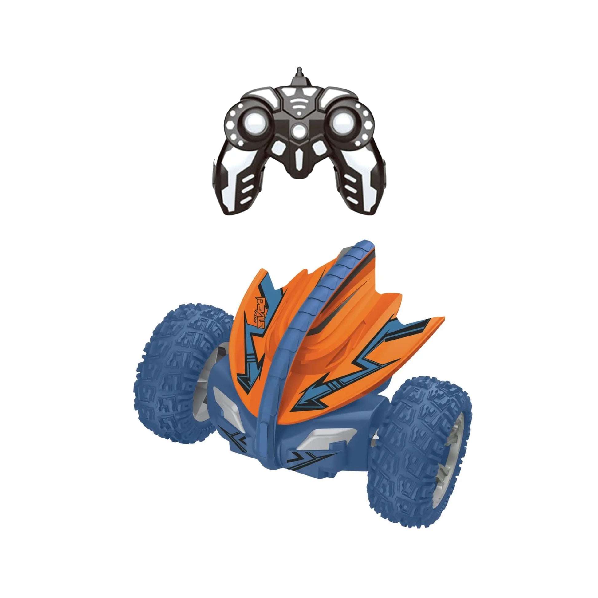 Empaque completo: coche 4WD, mando, batería recargable y cable USB para carga USB 