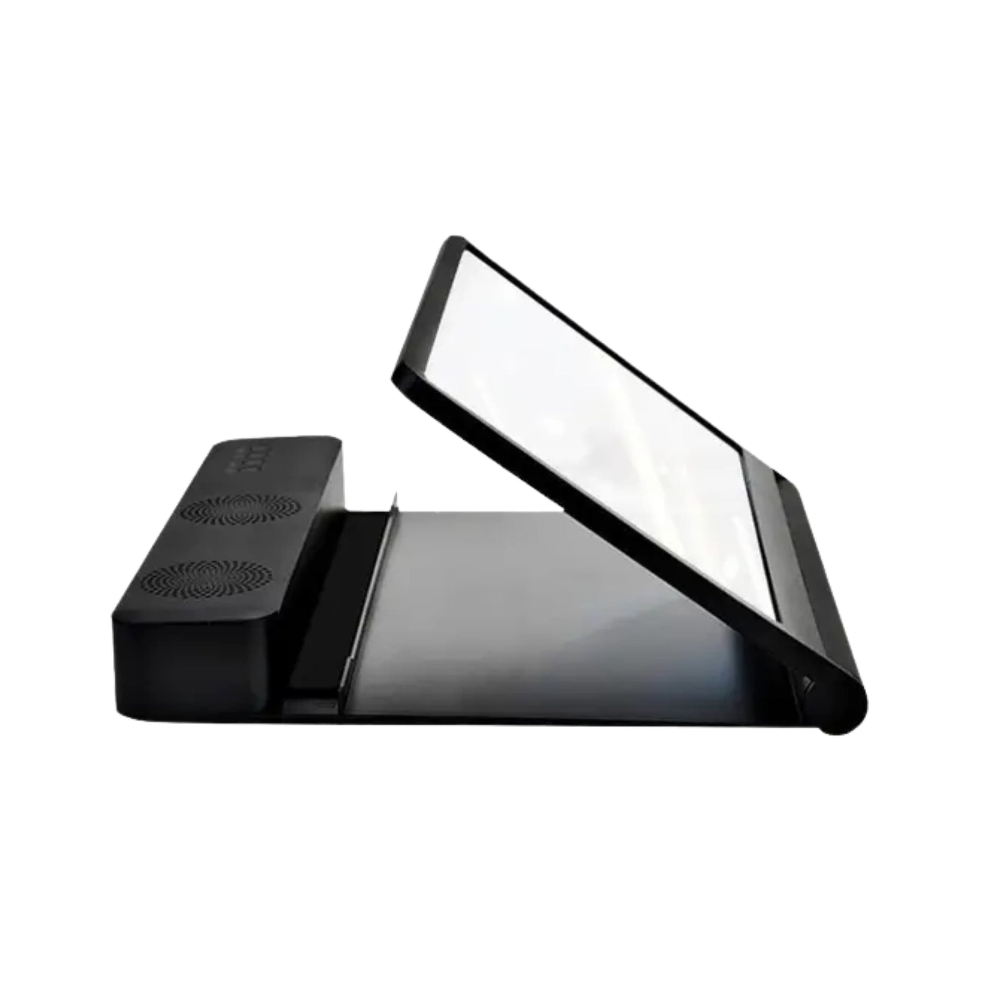 Dispositivo portátil que amplía la pantalla y mejora el sonido del smartphone.