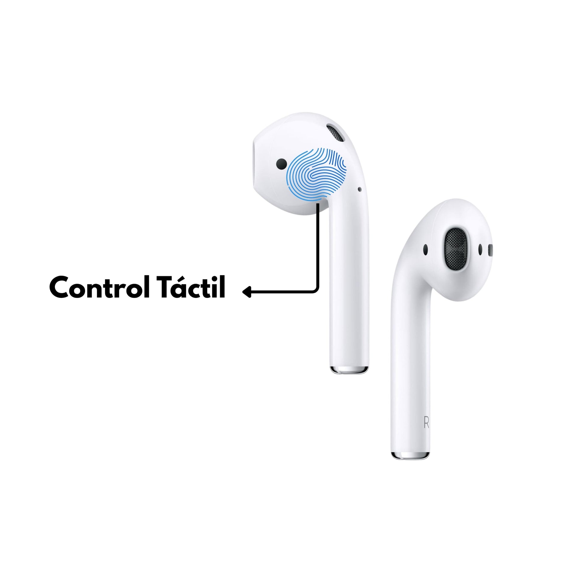 Primer plano del auricular i12 con micrófono y superficie táctil
