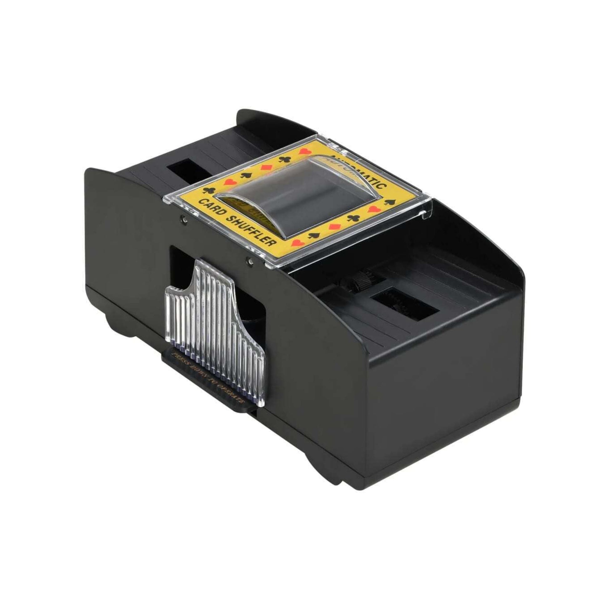 Detalle del compartimento para cartas del barajador automático