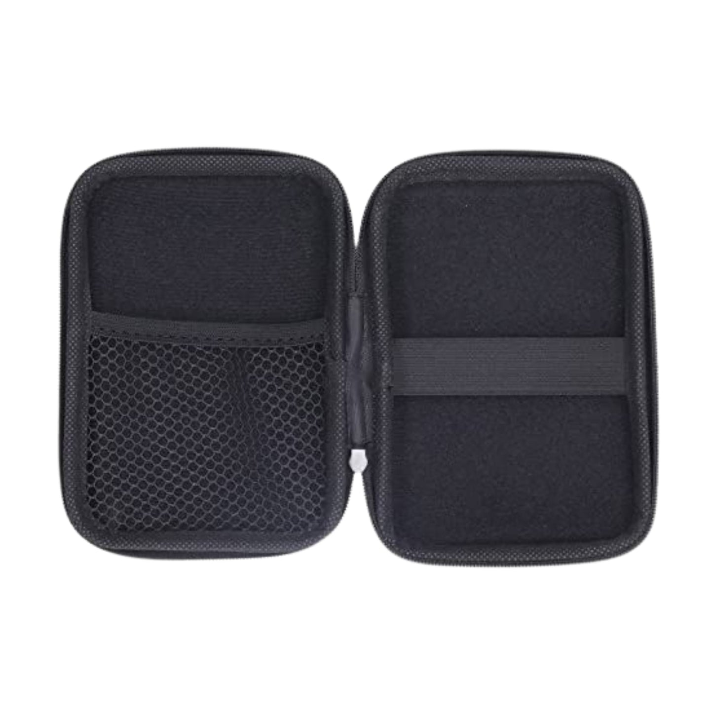 Interior acolchado con malla para guardar consola y accesorios de forma ordenada