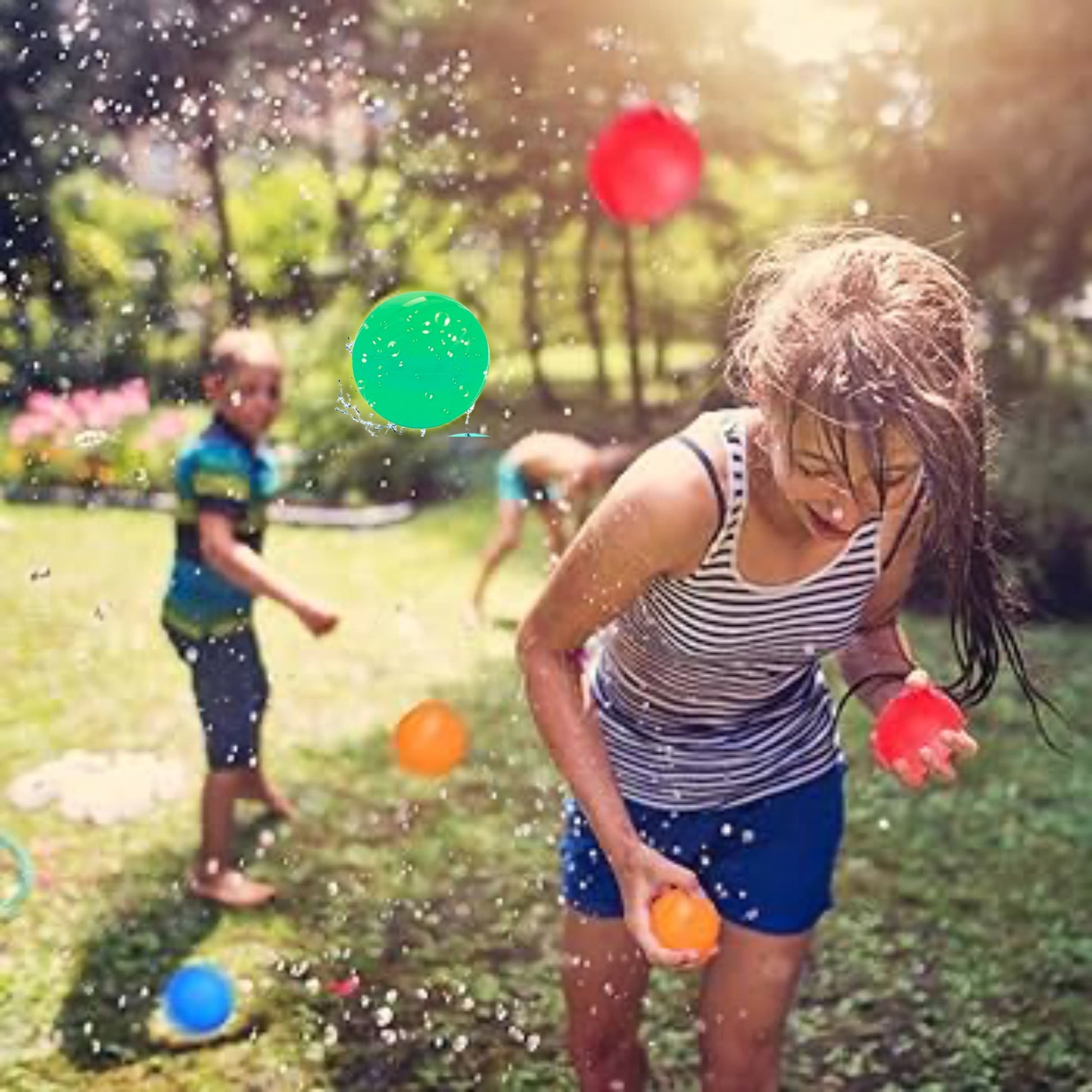 Llenado rápido y sencillo del globo con agua; diseño sin necesidad de nudos.