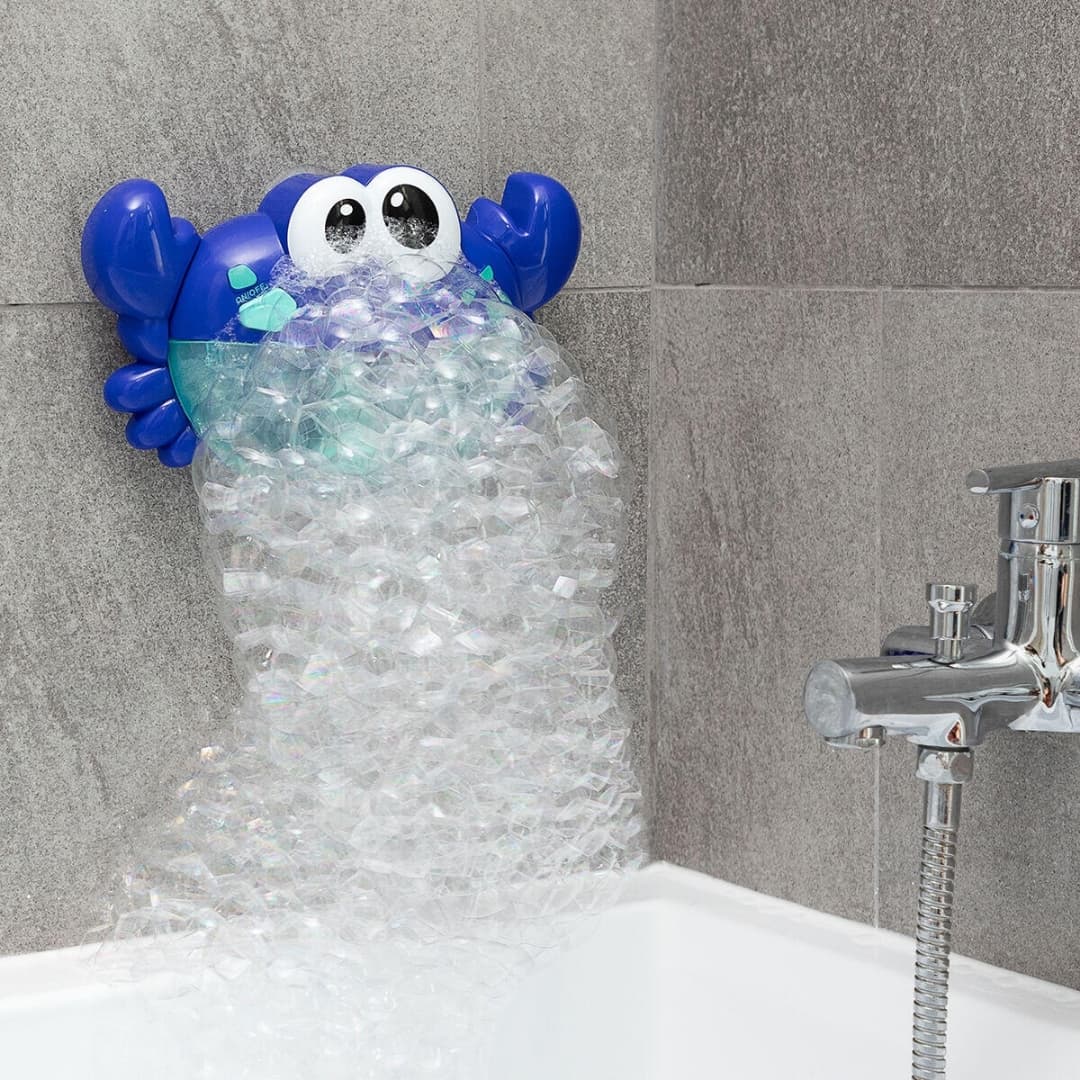 Crabbly juguete musical de baño infantil con pompas de jabón automáticas