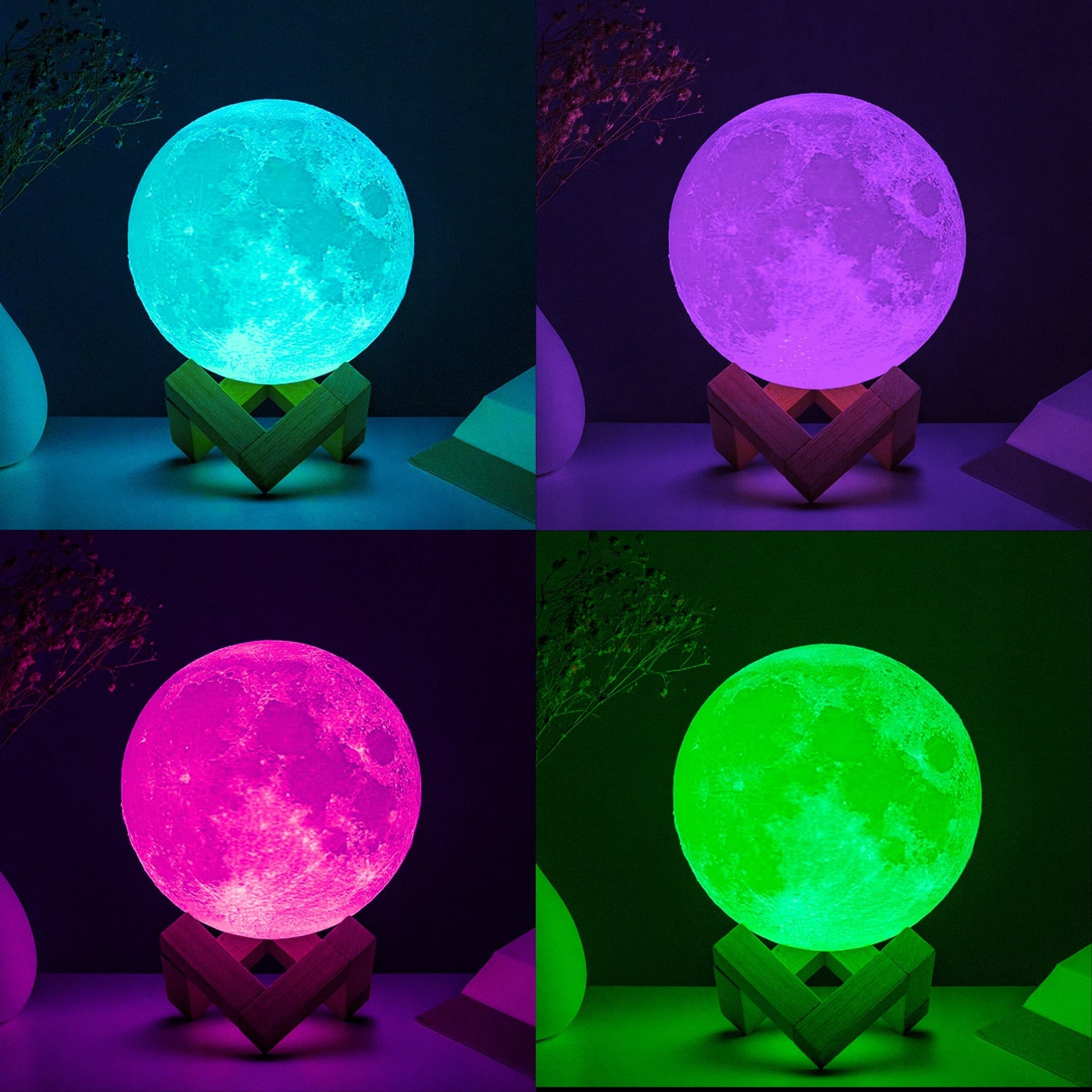 Detalle cercano del diseño texturizado que simula la superficie de la luna.
