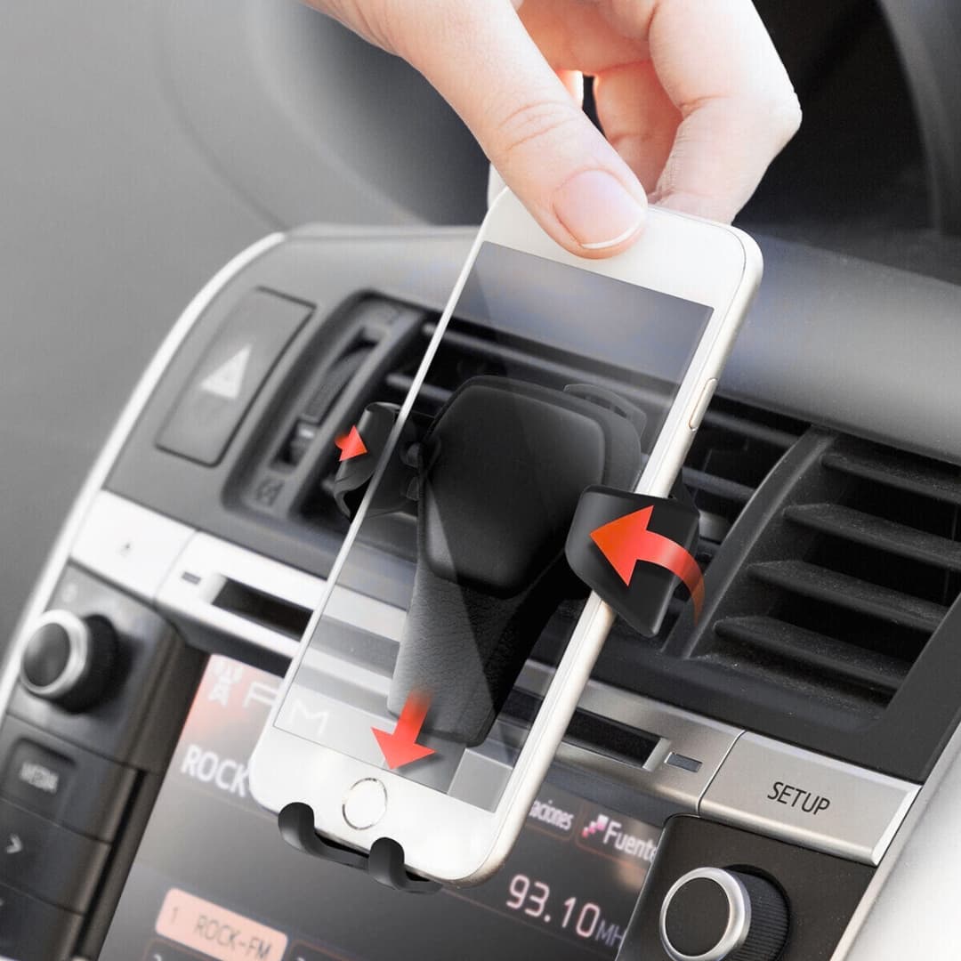 Soporte Gravder con interior acolchado de goma para evitar rayaduras en el móvil