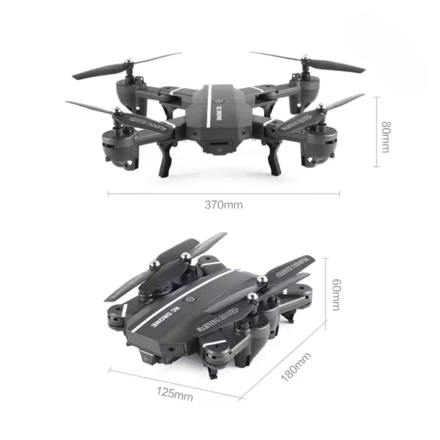 Dron Black – Quadcopter Plegable con Cámara y FPV para Principiantes