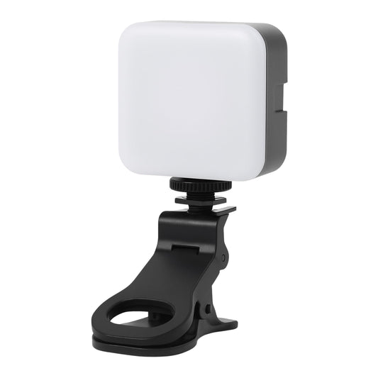 Luz LED portátil para fotografía y video, vista general del producto sobre fondo blanco.