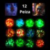 Detalle del gel glitter LumiGlow Pro mostrando colores luminosos, reflejos holográficos y textura brillante bajo luz UV