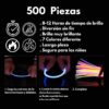 Cómo usar las pulseras luminosas GlowMaster Pro paso a paso Instrucciones visuales para activar y conectar las pulseras luminosas GlowMaster Pro con los accesorios incluidos