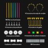 Detalles de las pulseras fluorescentes Opti Glow con conectores y colores surtidos para decoración y eventos