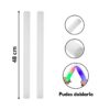 Palos de espuma LED multicolor en uso mostrando tamaño, longitud y grosor del producto