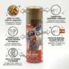Beneficios del Spray Capilar de Color Temporal Infografía detallada del spray de color oro: secado rápido, cobertura máxima, fácil de peinar y fabricado en España.