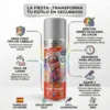 Beneficios Spray Pelo Colores Infografía de laca de colores para el pelo: fácil de lavar, para todo tipo de cabello, sin amoníaco y de secado rápido.
