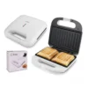 Sándwichera Kiwi 750W Blanca Sándwichera eléctrica marca Kiwi de 750W con placas antiadherentes y caja original, ideal para sándwiches con corte triangular.