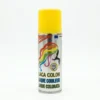 Spray de Color Amarillo Temporal La Fiesta Bote de laca color amarillo para pelo con diseño de silueta de mujer y arcoíris, dermatológicamente testado y fabricado en la UE.